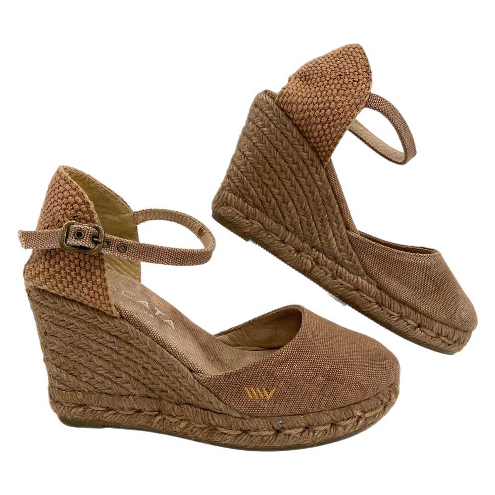 Viscata Brown Espadrille Wedges | Size 37EU